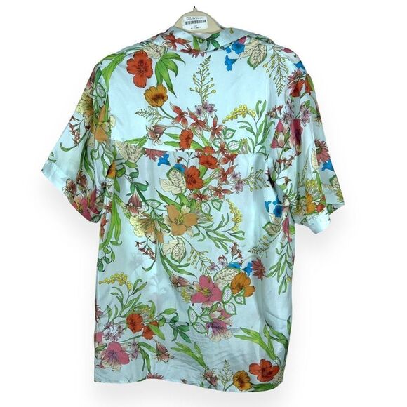 Johnny Was Liliana Oversized Weekend Tunic Shirt Top Floral Print Silk Size XS - Picture 5 of 9